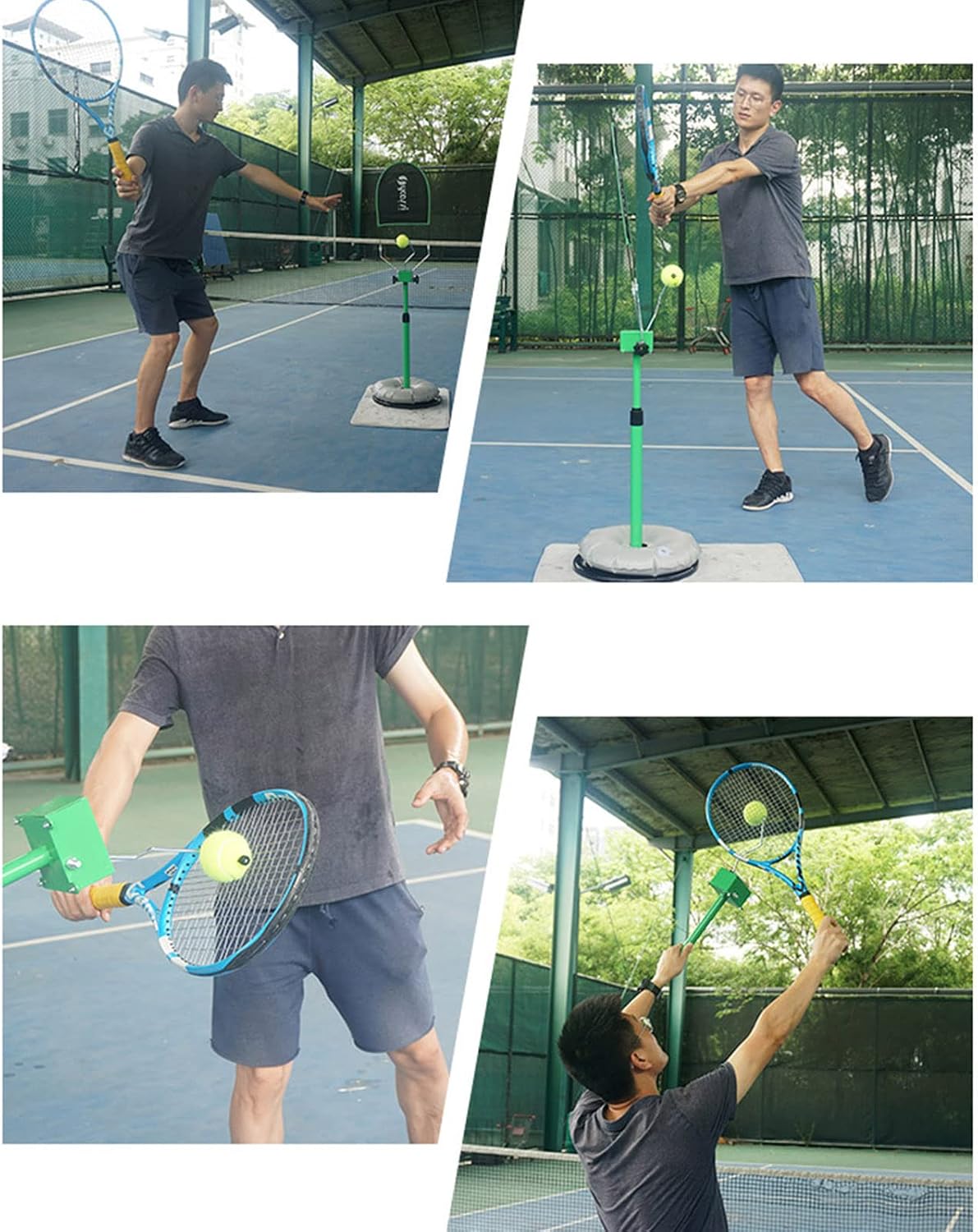 Tennis Training Aid Machine, Portable Single Player Serve Auxiliary Trainer with Adjustable Height, Tennis Machine for Kids Adults - Image 7