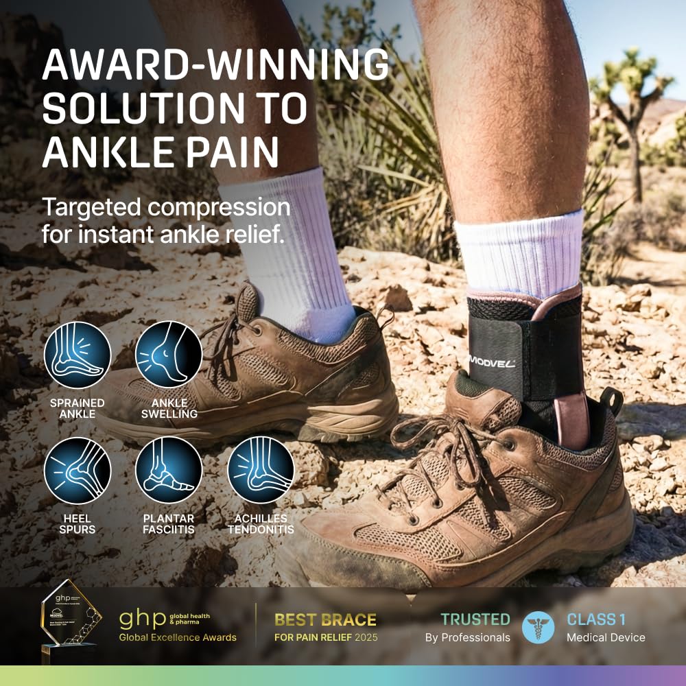 MODVEL Slim Lace Up Ankle Brace, Adjustable Ankle Braces for Men, Ankle Brace for Women, Ankle Support for Women – Figure 8 Ankle Brace Strapping with Soft Pads for Sprained Joint Stability Ankle Wrap - Image 4