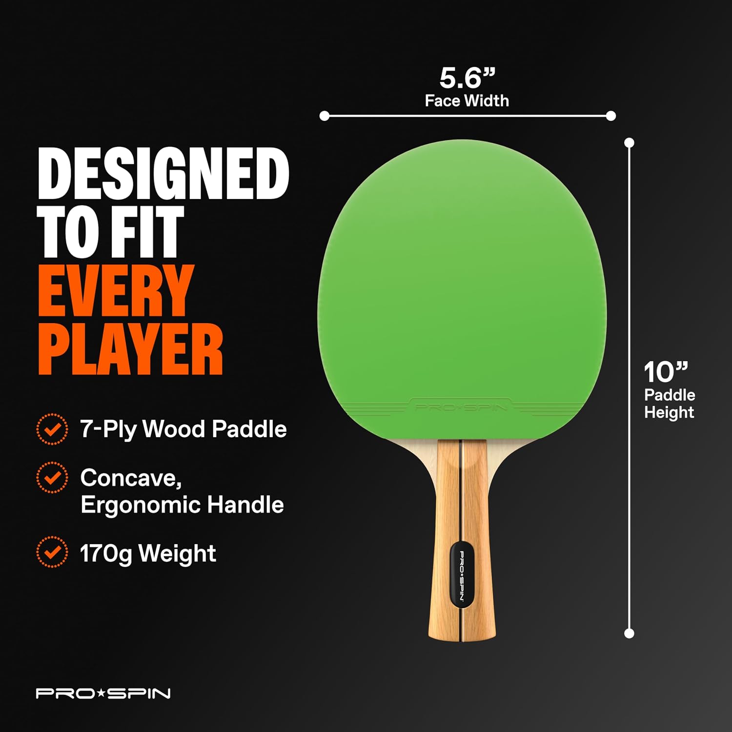 PRO-SPIN Ping Pong Paddles - High-Performance Set with Premium Table Tennis Rackets, 3-Star Ping Pong Balls, Compact Storage Case | Professional Quality Ping Pong Paddle Set | Indoor & Outdoor Games - Image 5