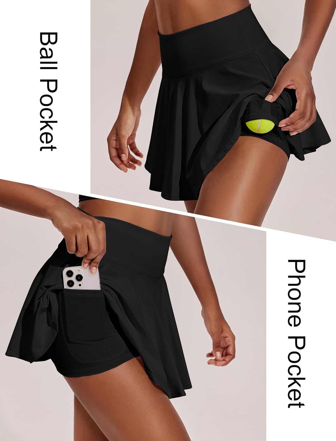 PINSPARK Womens Tennis Skirt Pleated Athletic Skirts with Pockets Shorts High Waisted Golf Skort for Workout Pickleball - Image 4