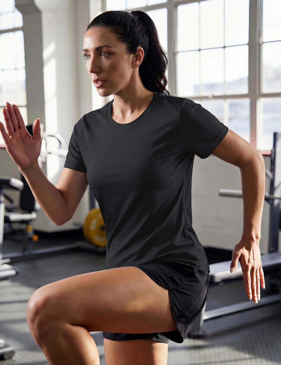 TACVASEN Women's Short Sleeve Workout Shirts UPF 50+ Sun Protection Quick Dry Athletic Tops for Running Gym Tee - Image 3