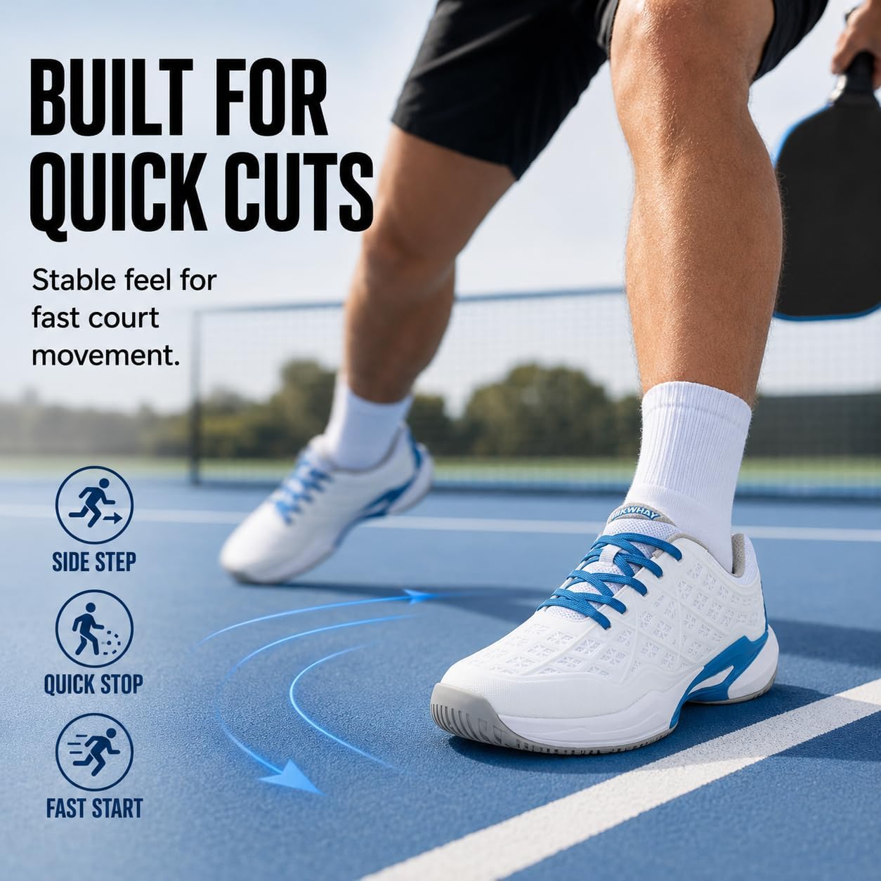 Pickleball Shoes Men Tennis Court Sneakers Indoor Outdoor Breathable Athletic Sports Lightweight Non Slip - Image 5