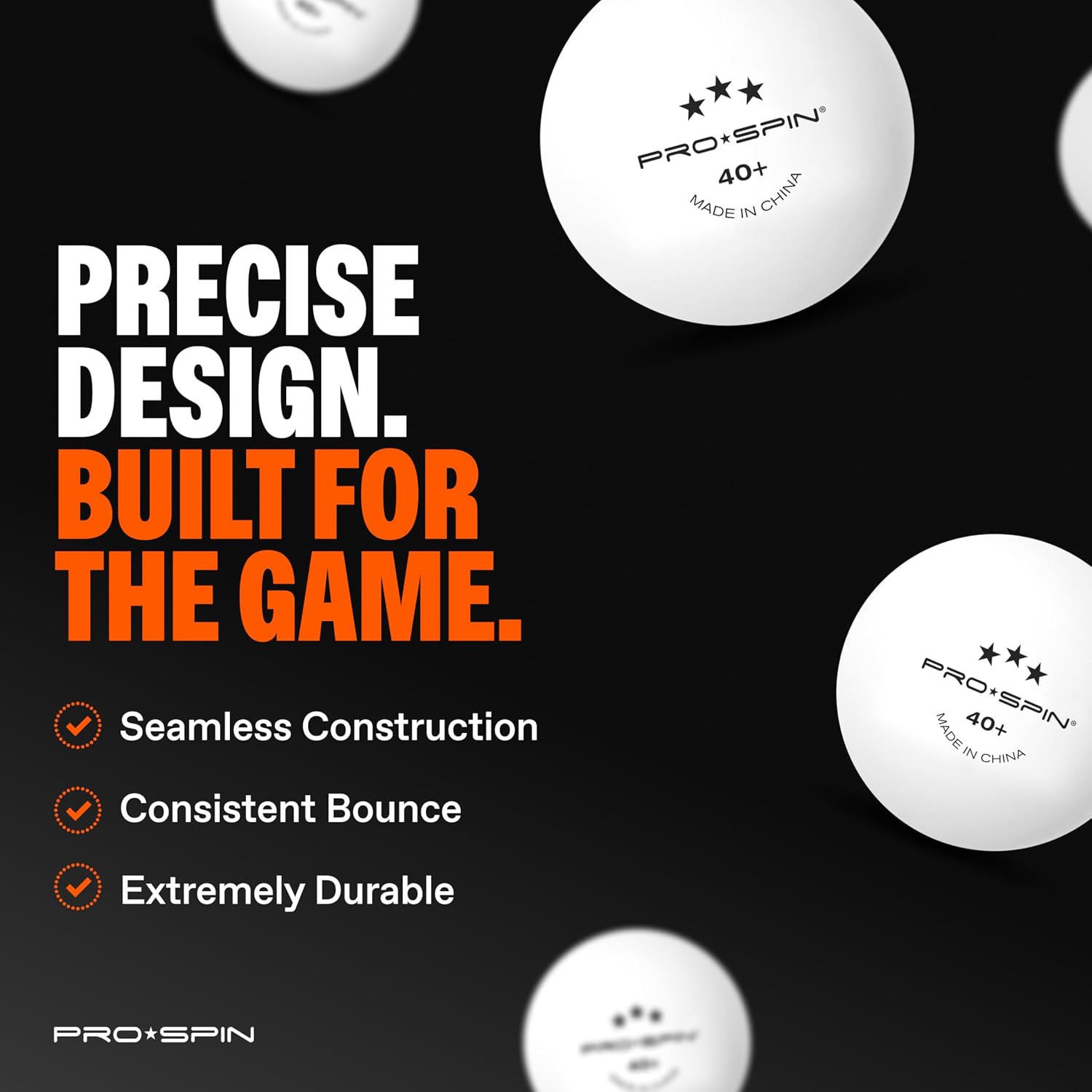 PRO-SPIN Ping Pong Paddles - High-Performance Set with Premium Table Tennis Rackets, 3-Star Ping Pong Balls, Compact Storage Case | Professional Quality Ping Pong Paddle Set | Indoor & Outdoor Games - Image 8