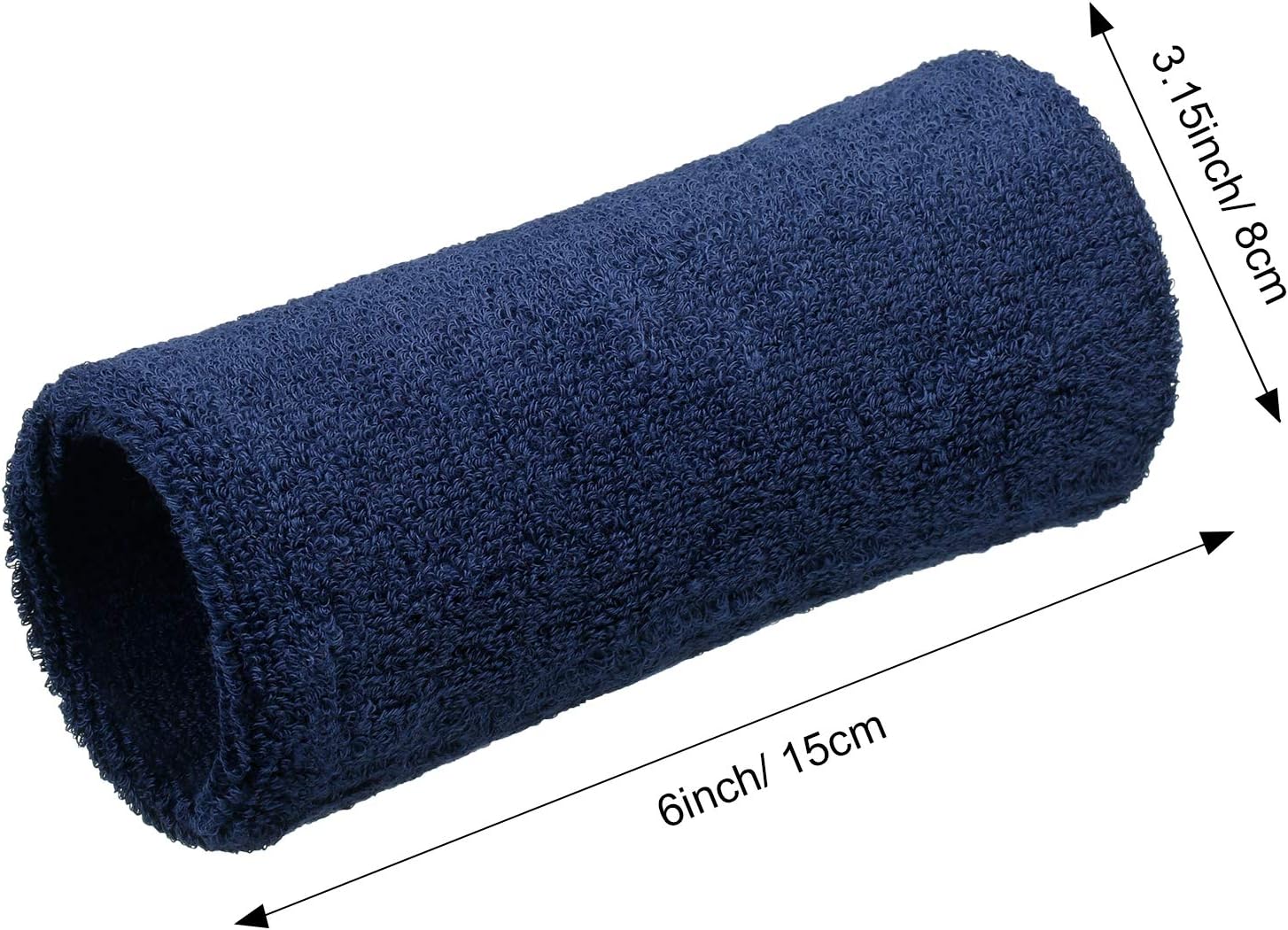 WILLBOND 6 Inch Wrist Sweat Bands for Men Women Tennis Elastic Athletic Long Sweatband Wrist Absorbent for Basketball Tennis Running Outdoor Activity - Image 2
