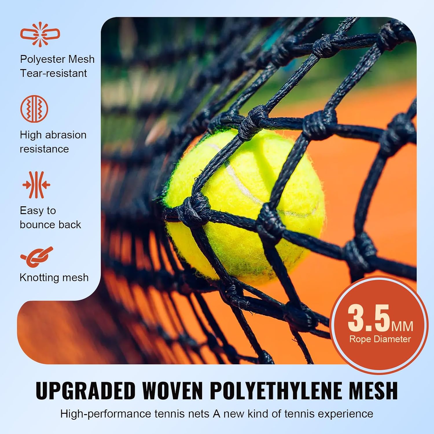 9.4ft x 7.4ft Tennis Rebounder Net, Tennis Rebounder Trainer, Multi-Sport Training Bounce Back Net for Tennis, Baseball, Lacrosse, Hockey, Softball, Pickleball, Ball, for Backyard and Indoor & Outdoor - Image 4