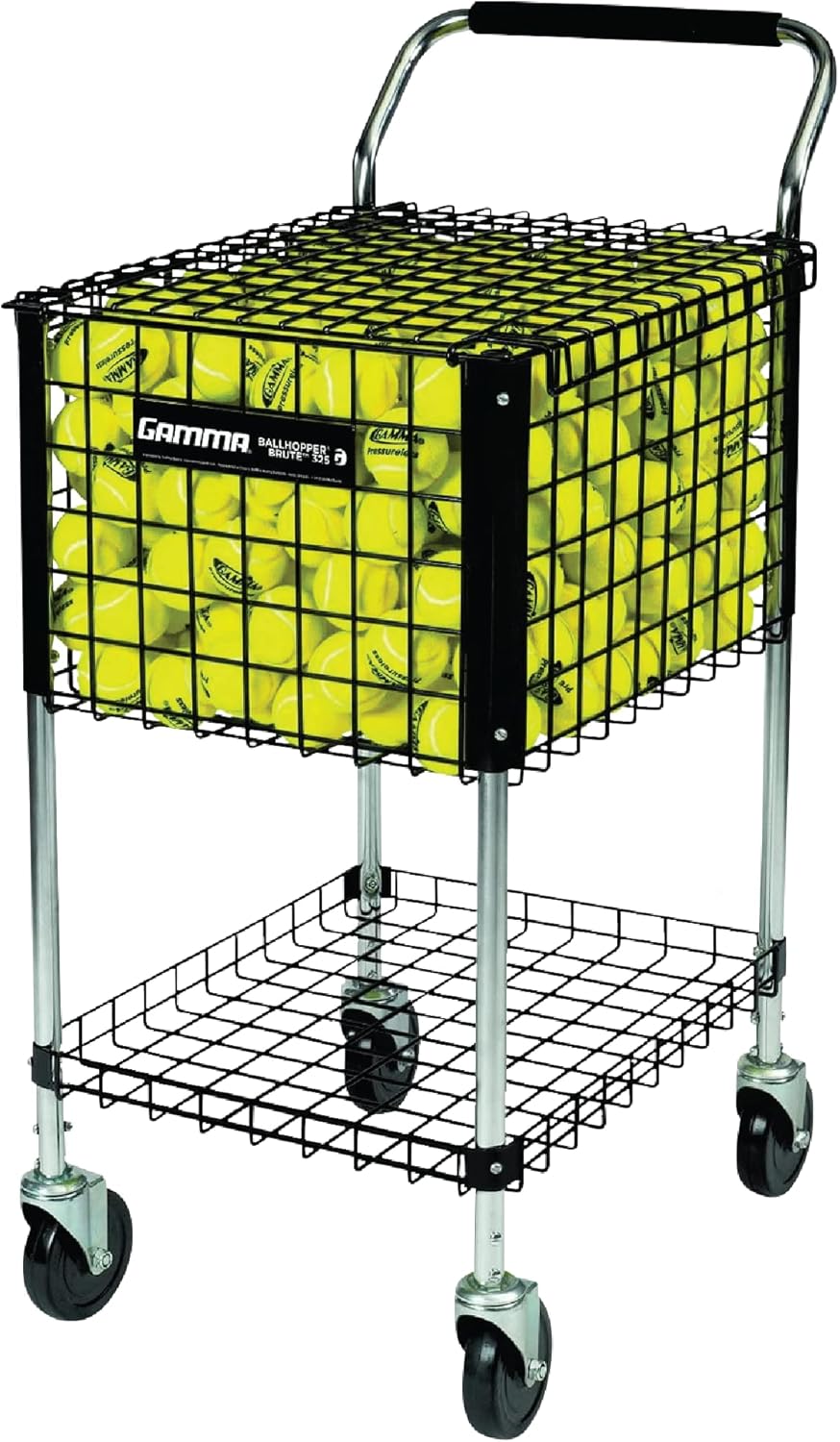Gamma BallHopper Brute 325 Tennis Ball Cart, Premium Teaching Cart, Heavy Duty Construction, Convenient Design, Pickleball, Padel, Durable Court Equipment