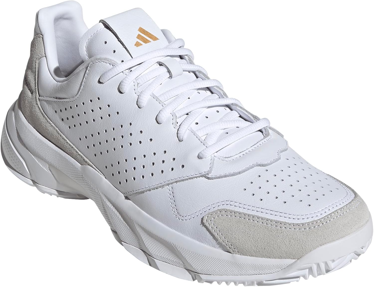 adidas Mens Courtjam Control 3 Premium Tennis Sneakers Shoes - White - Image 5