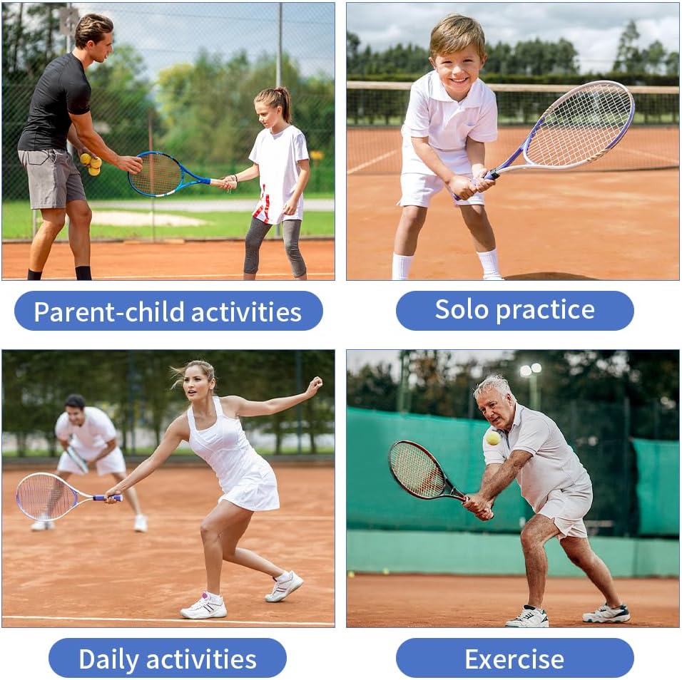 Tennis Trainer Rebound Ball with 3 String Balls,Solo Tennis Training Equipment for Beginners,Tennis Training Tool Rebound Tennis Trainer for Self Practice Tennis Training Tool - Image 6