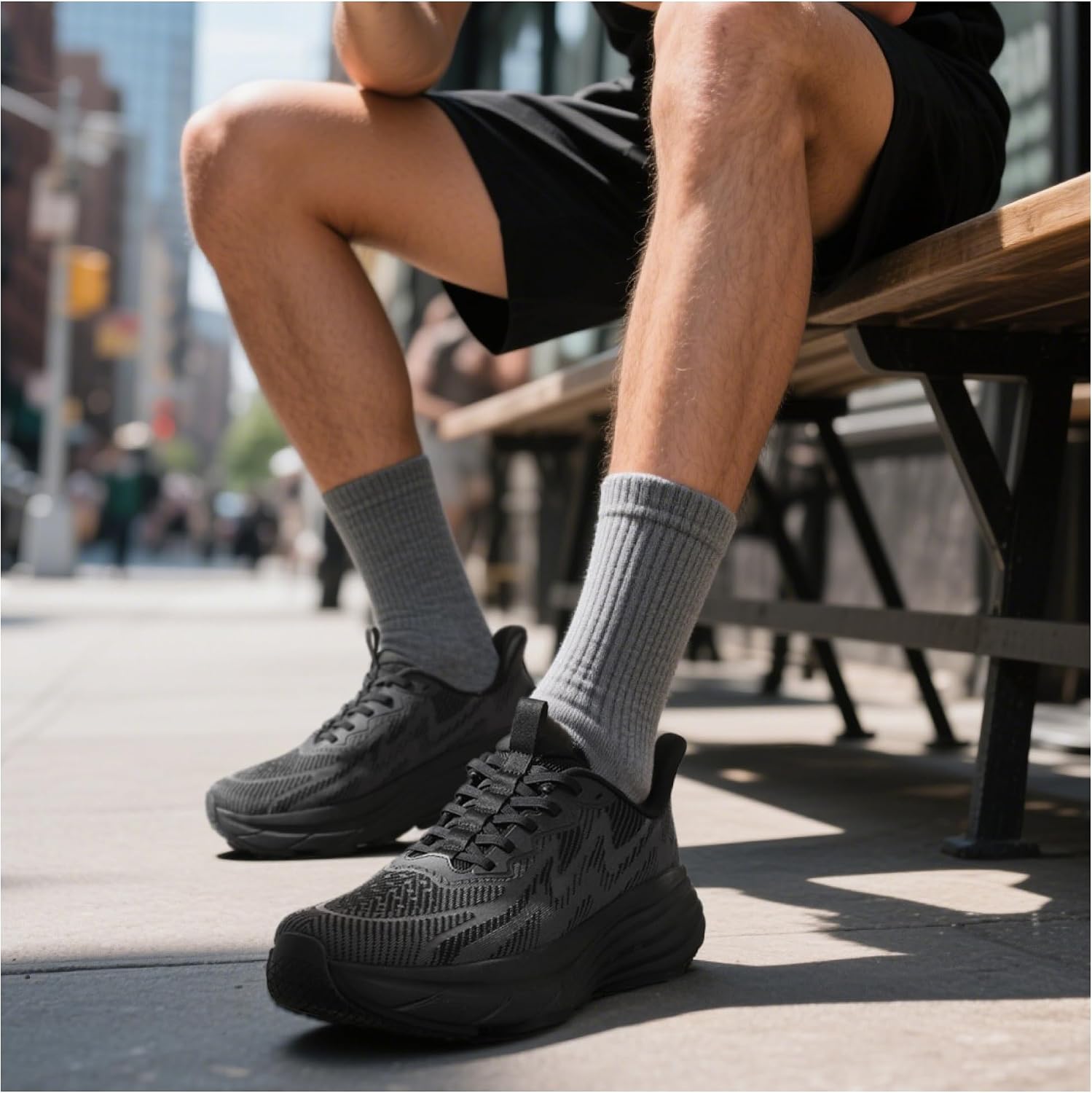 ALLSWIFIT Men's Slip On Walking Shoes Hands-Free Cushion Running Tennis ActiveSolid Non-Slip Comfortable Workout Gym Athletic Fashion Sneakers - Image 2
