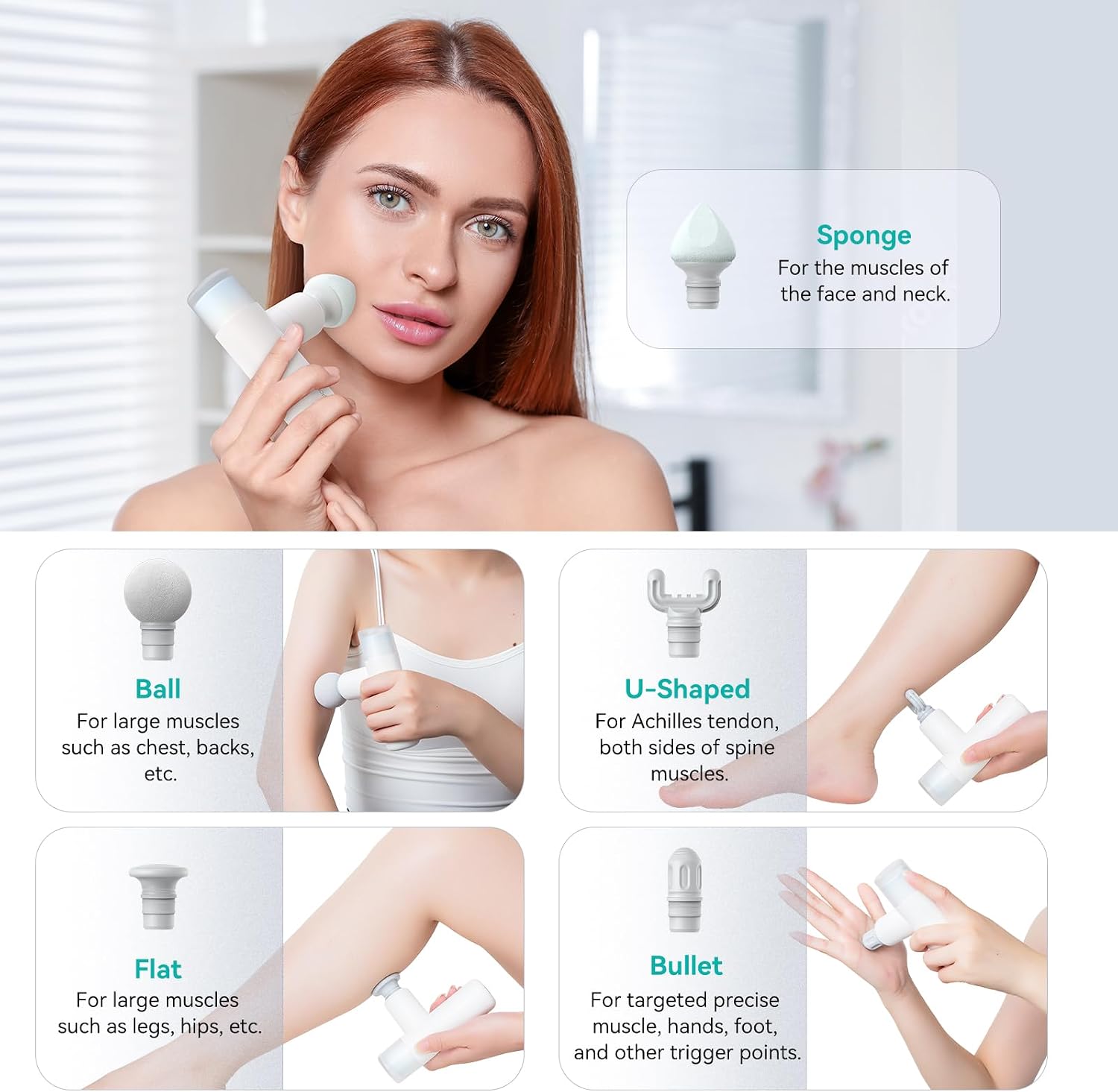 Opove M3 Mini Massage Gun for Back Pain Relief, with Facial Mode, 7mm Amplitude, 4 Vibration Levels Ultralight Portable and Rechargeable Fascia Gun Active Recovery Women Presents - Image 6