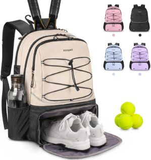Arcoyard Tennis Bag Holds 2 Rackets...