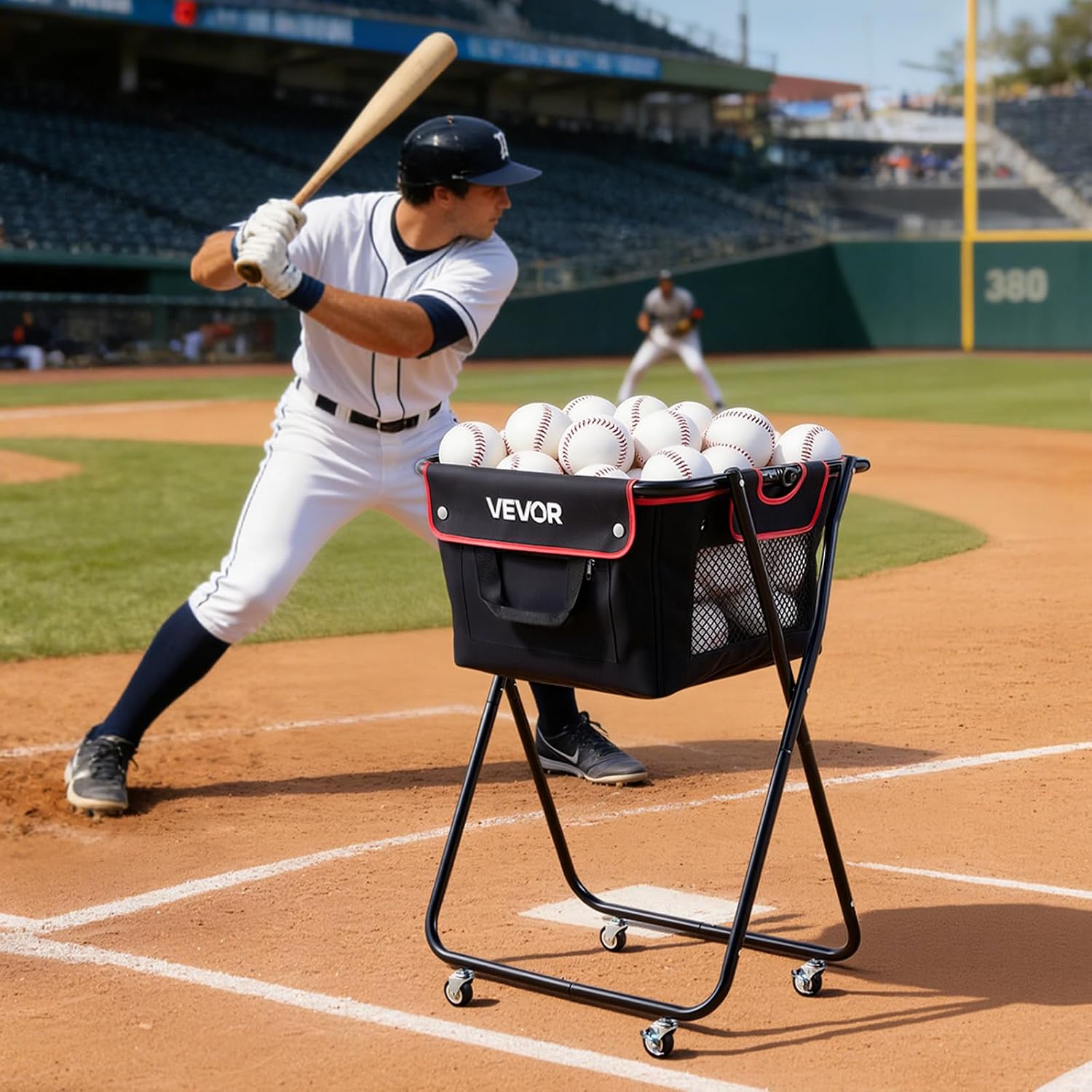VEVOR Tennis & Pickleball Hopper Holds 200/175/150/120 Balls, 3-in-1 Tennis Foldable Pickleball Basket Cart for Easy Installation, Storage Bag for Tennis Training & Teaching - Image 8