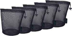 iBasingo 5pcs Black Mesh Nylon Sack...