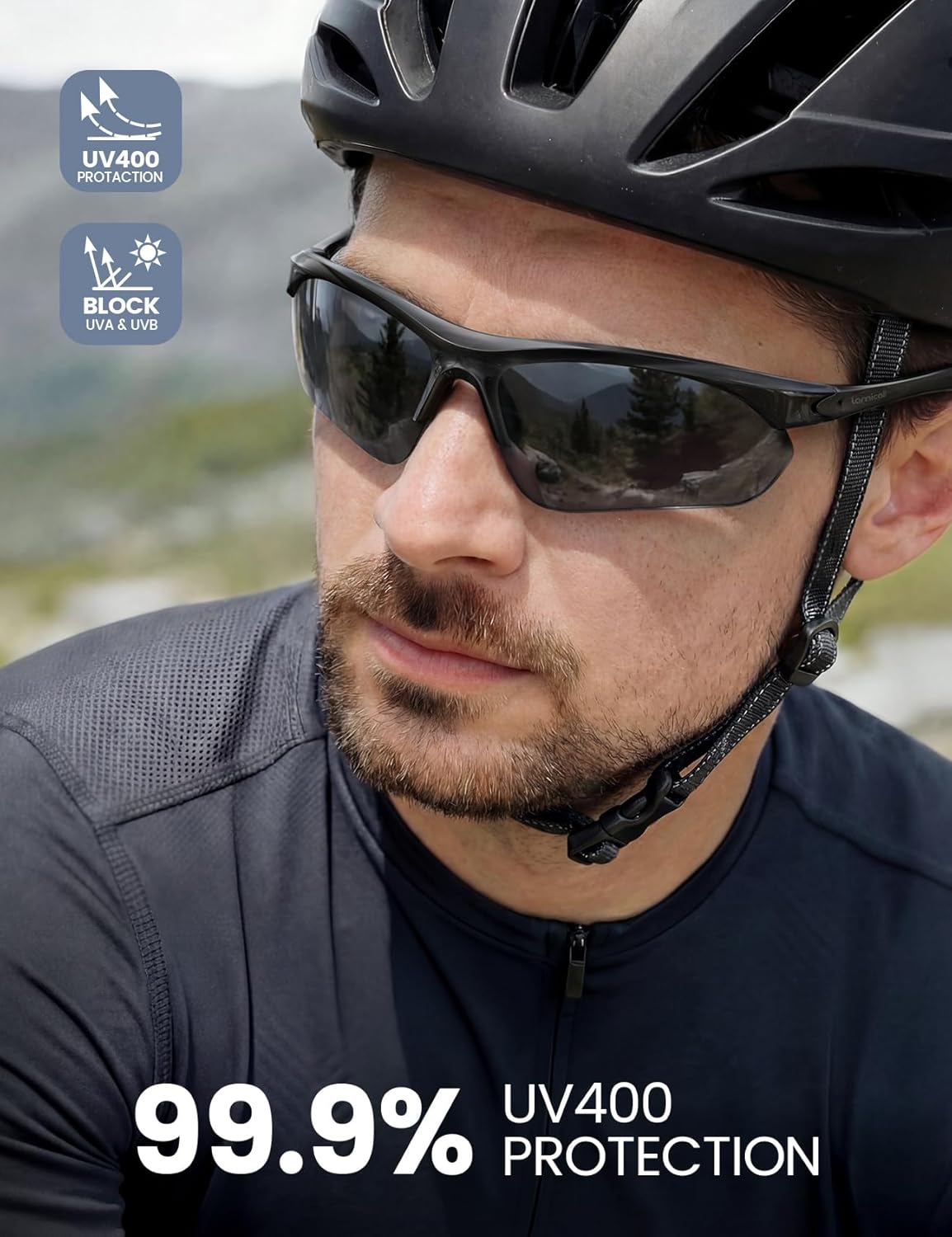 Lamicall 22g Polarized Sports Sunglasses for Men Women - UV400 Protection Sun Glasses for Running Cycling Baseball Driving - Image 3