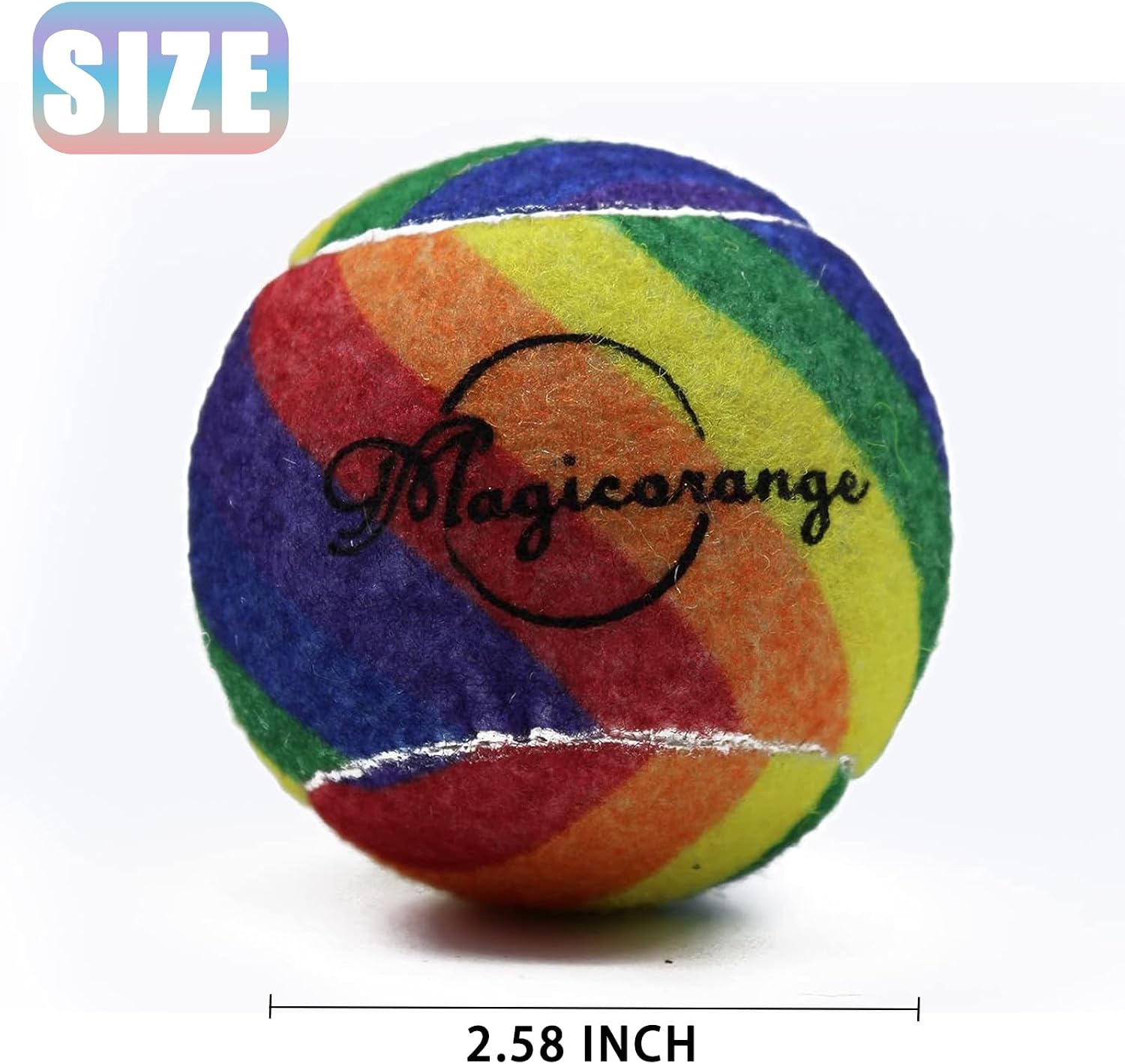 Magicorange Tennis Balls, 12 Pack Advanced Training Tennis Balls Practice Balls, Pet Dog Playing Balls, Come with Mesh Bag for Easy Transport, Good for Beginner Training Ball - Image 2