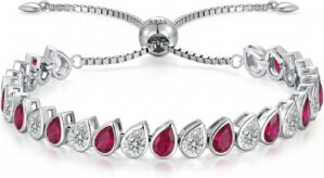 Birthstone Teardrop Tennis Bracelet...