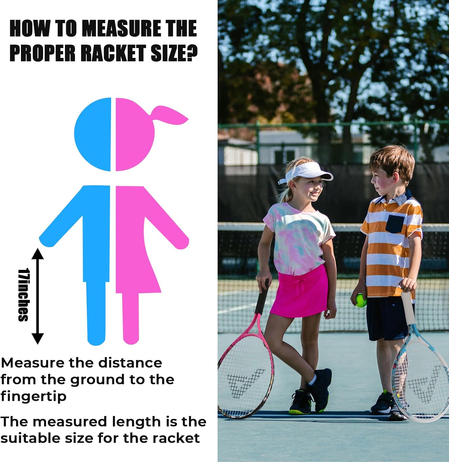 AMA SPORT Kids Tennis Racket for Junior Toddlers Starter Kit 17-25" Tennis Racquet for Girls and Boys with 420D Nylon Shoulder Strap Bag - Image 4