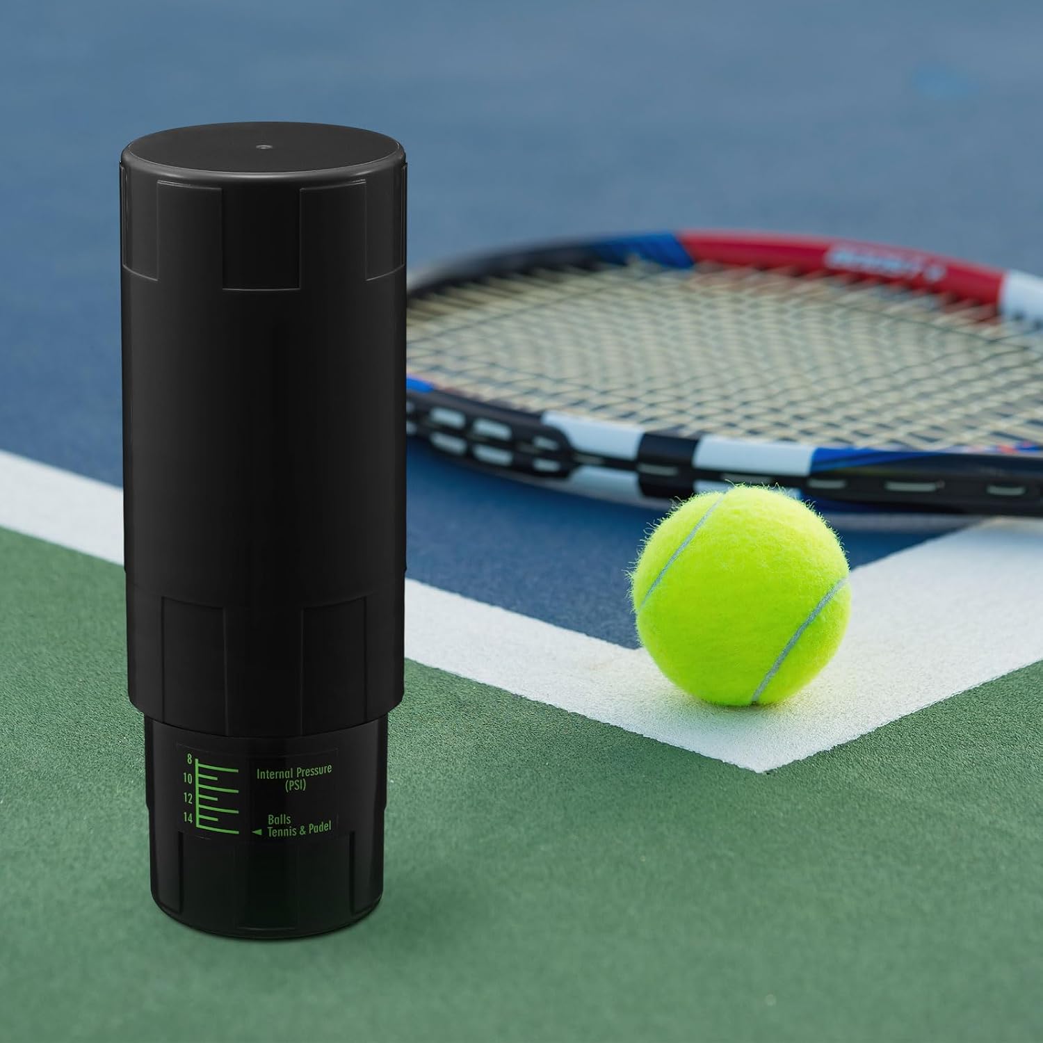 Soulchen Tennis Ball Pressurizer - Tennis Ball Storage Canister Holds 3 Balls Under 14 Psi Pressure, Reusable Stuff for Bounce Retention, Lightweight & Durable - Image 2