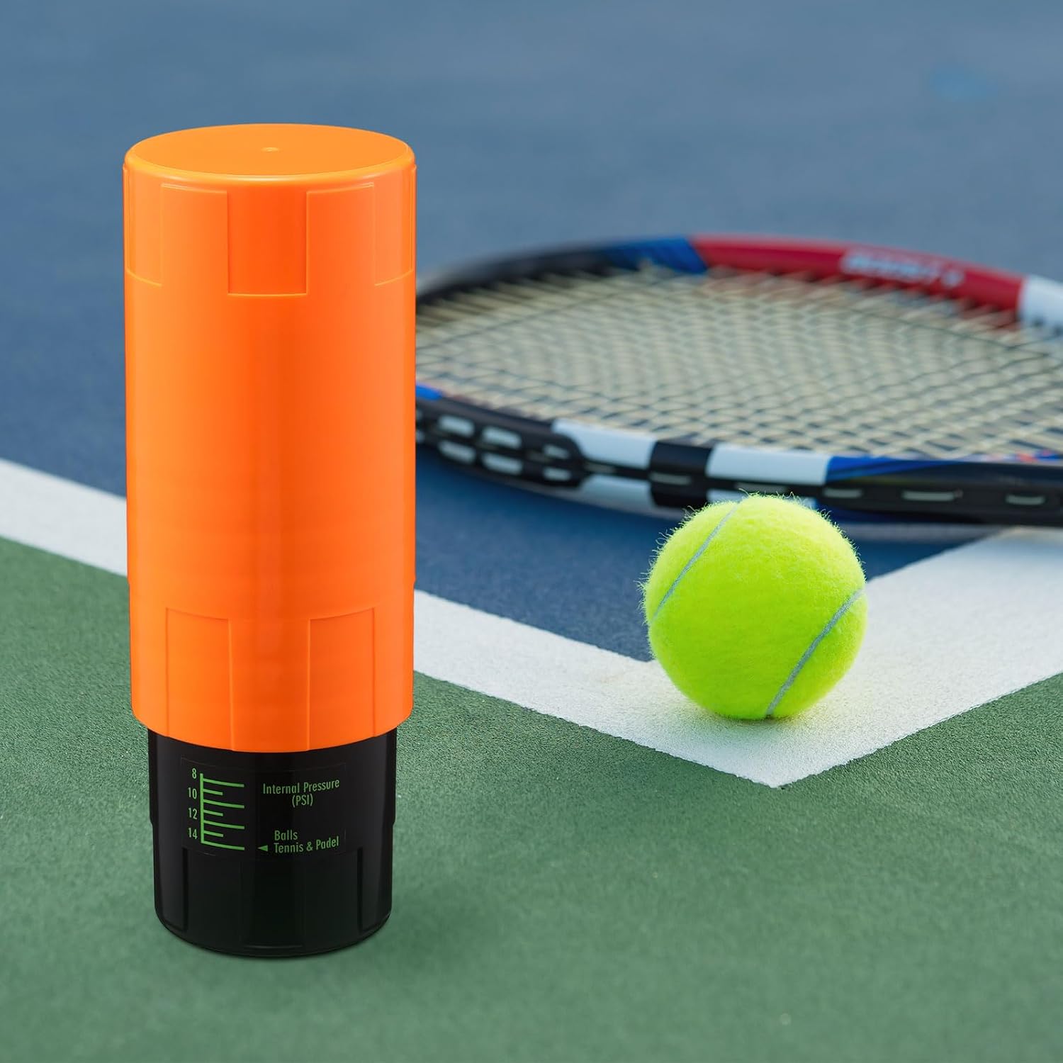Soulchen Tennis Ball Pressurizer - Tennis Ball Storage Canister Holds 3 Balls Under 14 Psi Pressure, Reusable Stuff for Bounce Retention, Lightweight & Durable - Image 2