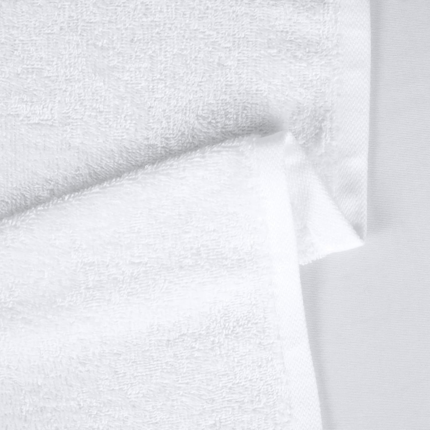 Amazon Basics Soft and Thick Cotton Hand Towels for Bath, Kitchen, Gym, 16 x 26 in, White, 12-Pack - Image 3