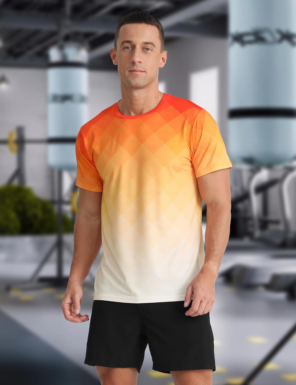 Men's Athletic T-Shirt Performance Gym Shirt Quick Dry Moisture Wicking Running Workout Short Sleeve Tops - Image 2