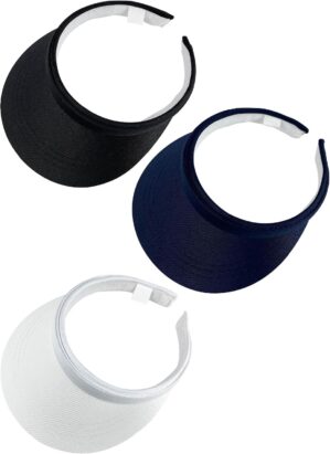 3 Pack Sports Sun Visor Hat Women M...
