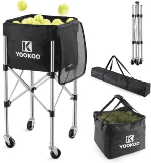 YooKoo Sturdy Tennis Ball Hopper Ho...