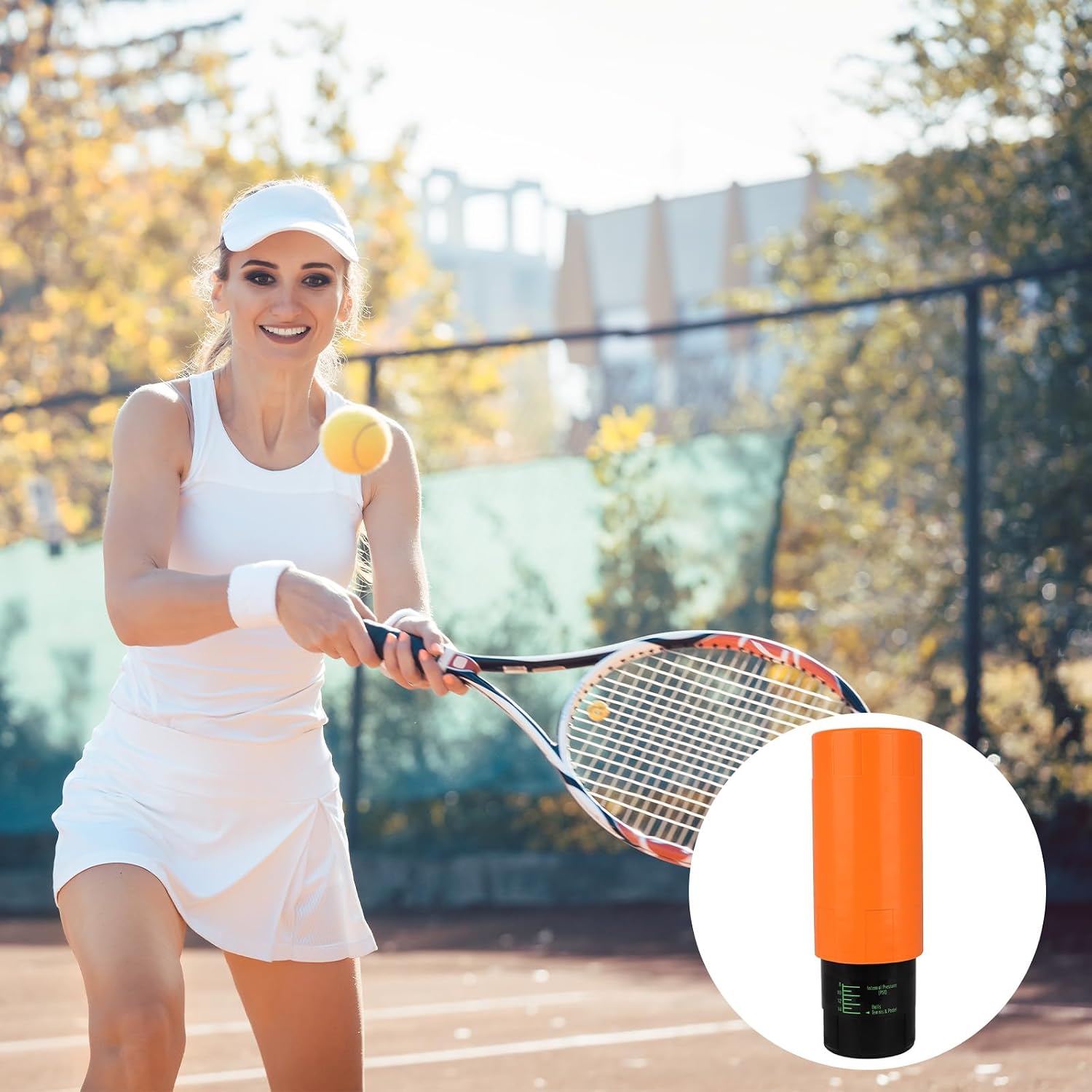 Tennis Ball Pressurizer Storage Canister, Holds 3 Balls 14 PSI Tennis Padel Balls Saver Container Reusable Ball Pressure Pod Presurizador de Pelotas de Tenis Keeper for Club Players Gear Gifts - Image 7