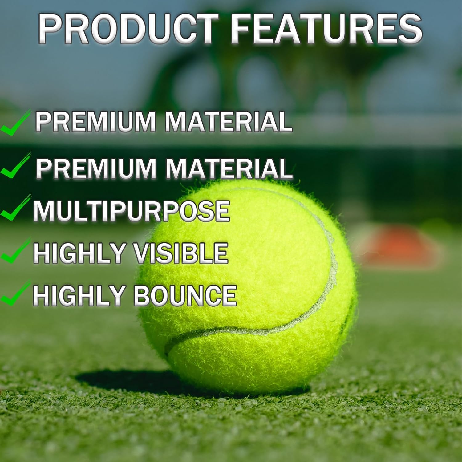 SHYUJAJIE Tennis Balls, 6 Pack Training Tennis Balls,High Elasticity Practice Balls for Beginner, Playing Balls for Dogs - Image 3