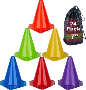 7 Inch Soccer Cones, 24 Pack Cones ...