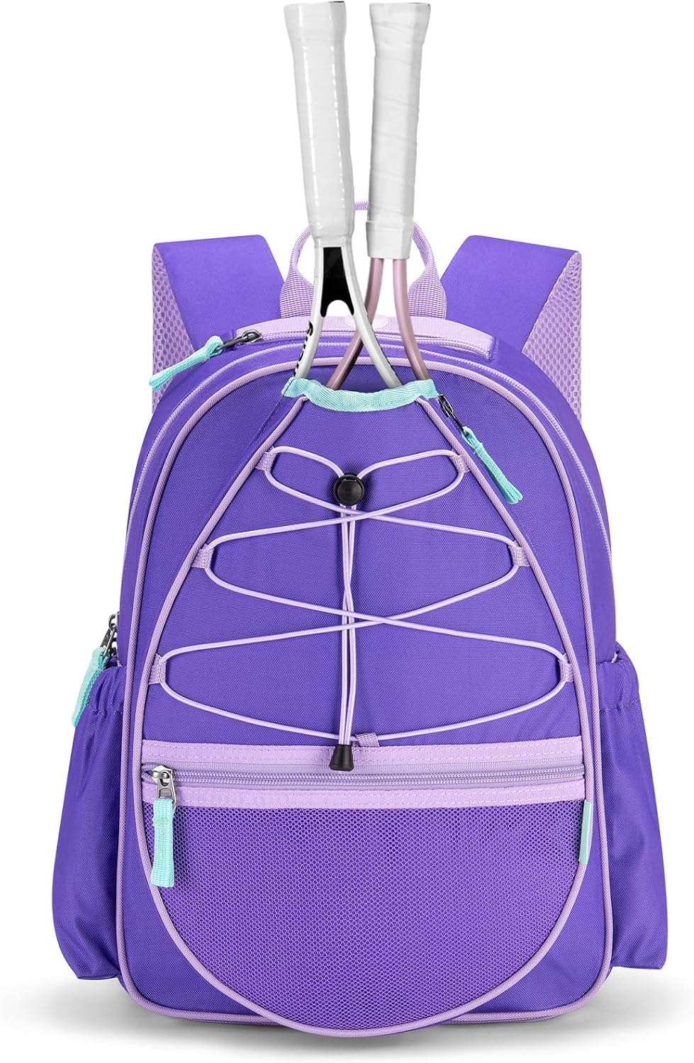Choco Mocha Kids Tennis Bag, 16 Inch Youth & Junior Tennis Backpack with Shoe Compartment, Holds 2 Rackets (21–23 Inch)