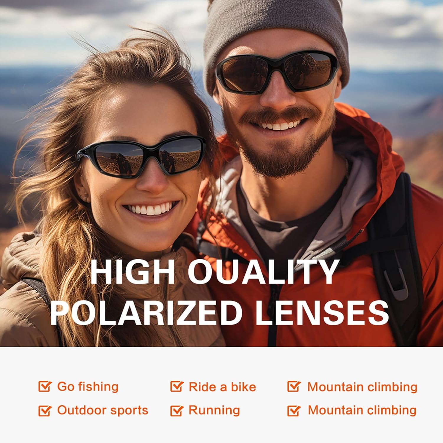suoso Sports Polarized Sunglasses for Men: Womens UV400 Protection Sun Glasses Wrap Around Goggles for Fishing Driving TR90 - Image 6