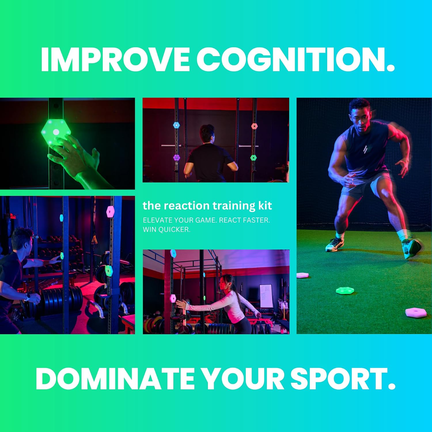 Sports Reaction Agility Lights Training Kit Improves Reaction Time & Agility for Athletes, Physical Therapists & Fitness Trainers Sports. - Image 6