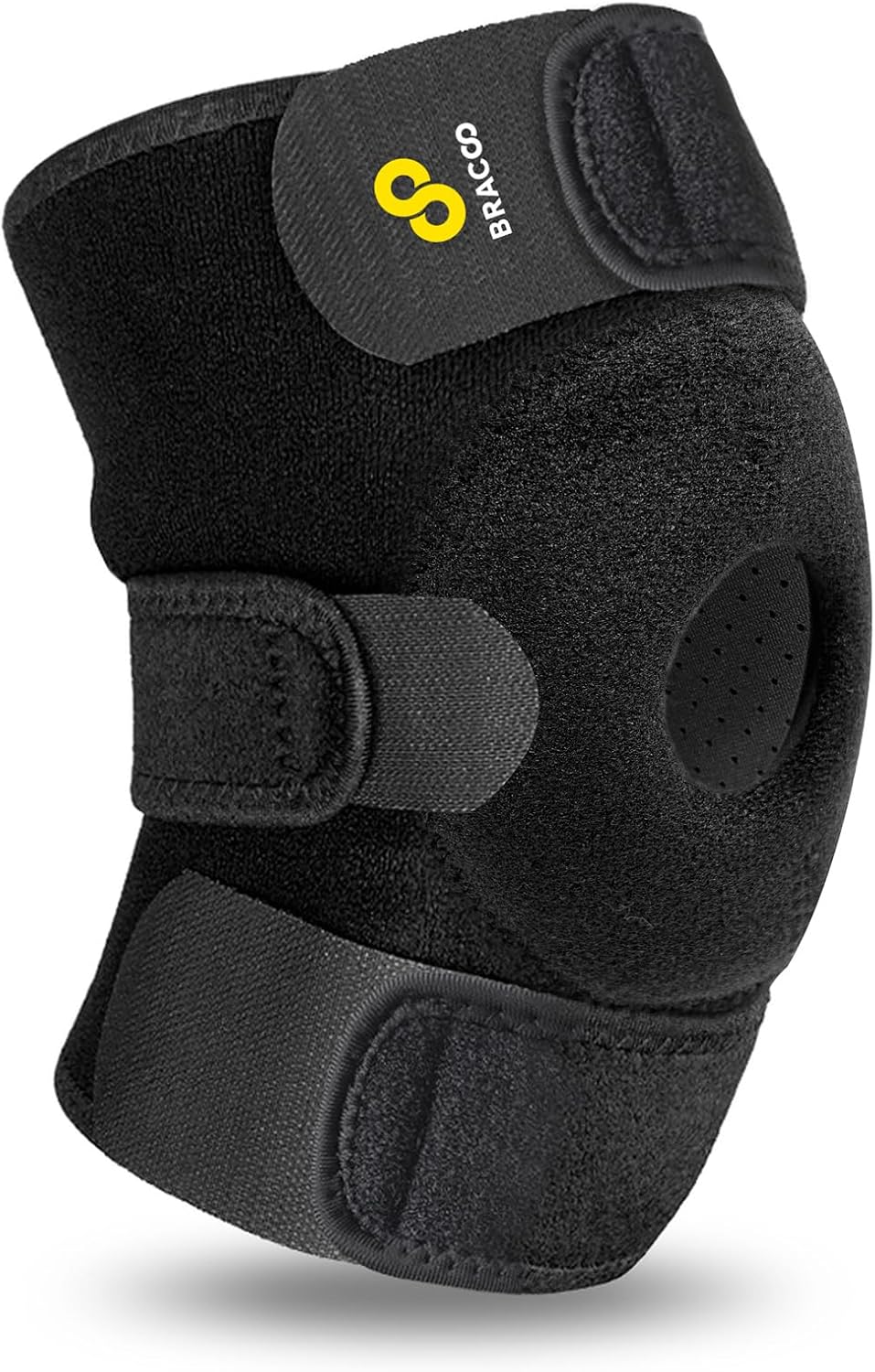 Bracoo Knee Support Brace for Men Women, Adjustable Compression Sleeve Wrap Patellar Pad Tendon - Arthritis Pain, meniscus tear, Injury Recovery, Running, Workout, KS10 - Image 2