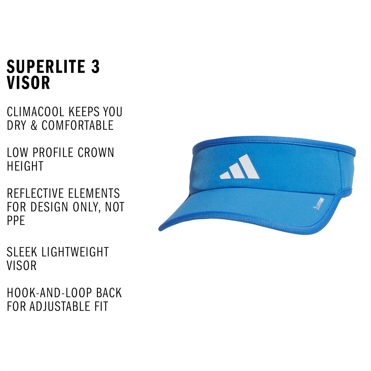 adidas Women's Superlite Visor – Lightweight Moisture-Wicking Running Tennis Hat - Image 2