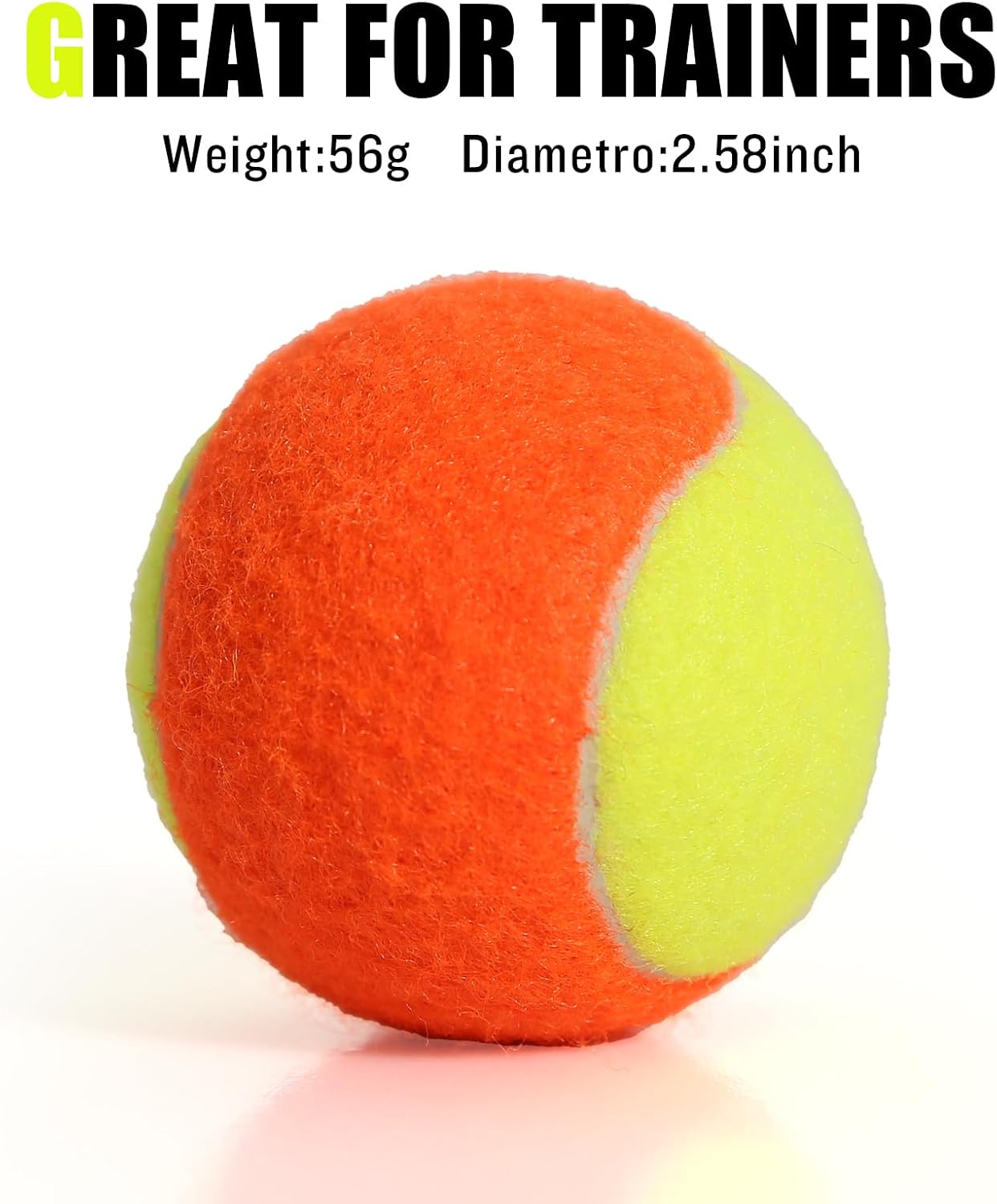 12/18/24/30/40/60 Pack Tennis Balls for Kids 25%-50% Low Compression Stage Tennis Ball for Beginners Youth Kids Training Practicing with Mesh Bag Easy to Transport - Image 2