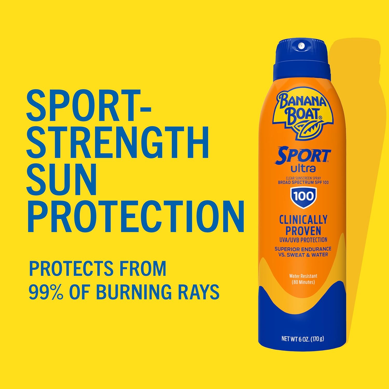 Banana Boat Sport Ultra SPF 100 Sunscreen Spray, 6oz, Sport Sunscreen Spray SPF 100, Banana Boat Sunscreen SPF 100 Spray, High SPF Sunscreen, Water Resistant Sunscreen, 6oz - Image 2