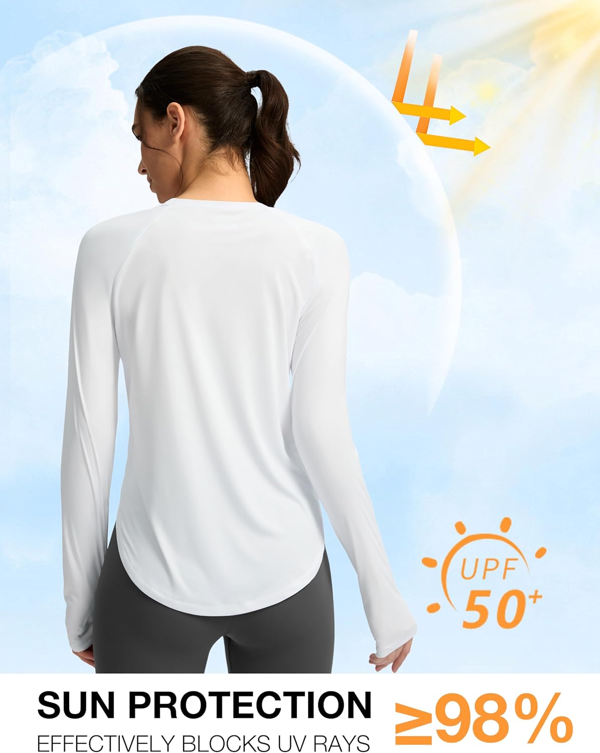 Soothfeel Womens Sun Shirts UPF 50+ UV Protection Lightweight Quick Dry Long Sleeve Workout Hiking Tops Outdoor - Image 4