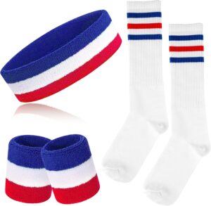 ONUPGO 5 Pieces Sweatbands Striped ...