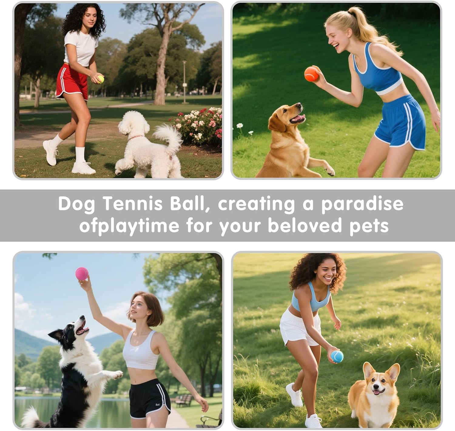 PHOEPET 6-Pack Tennis Balls for Beginner Training Practice- Bulk Dog Balls for Fetch Chew Toys(Mix Colors) - Image 6