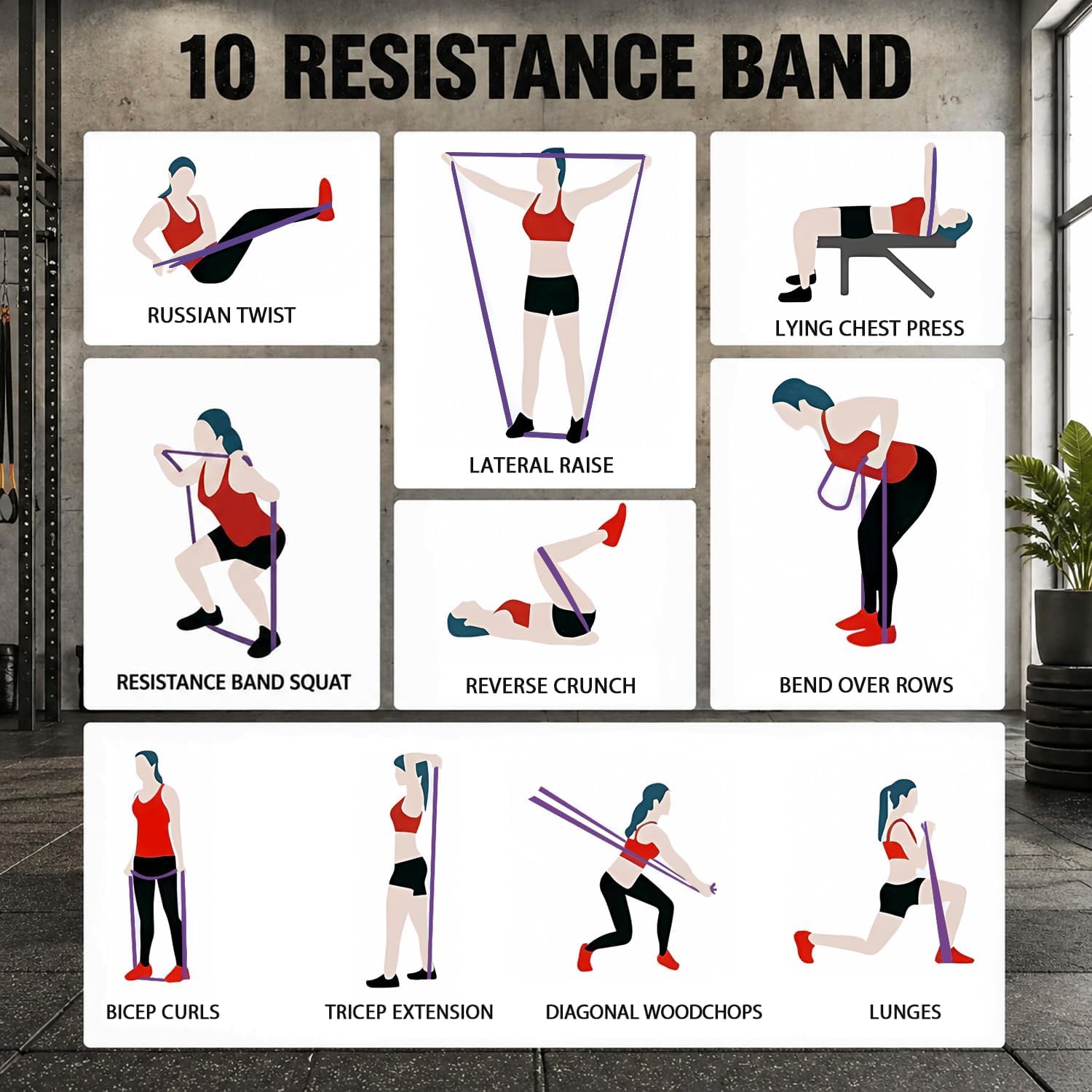 LEEKEY Pull Up Assistance Bands,Muit Levels Resistance Bands for Senior/Adults,Exercise Bands with Door Anchor, Strength Bands for Fitness Training, Physical Therapy,Home Gym Workouts - Image 7