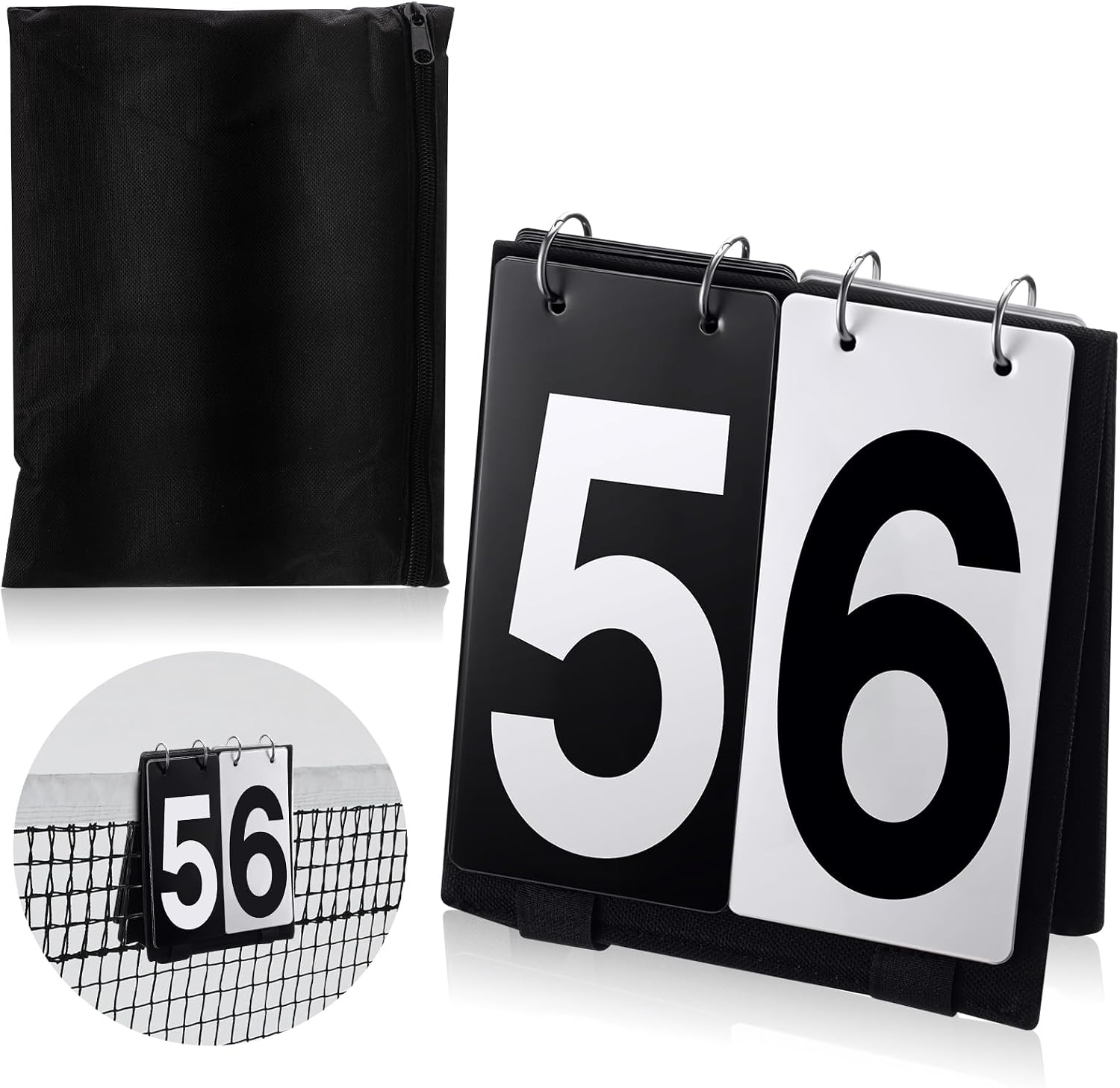Over Net Tennis Score Keeper Flip Scoreboards Portable for Volleyball Basketball Coaching Tennis Outdoor