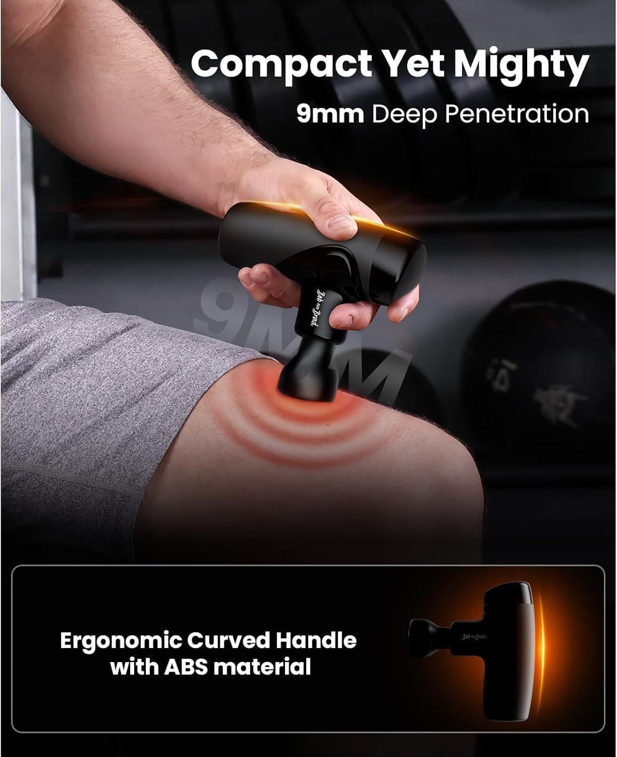 BOB AND BRAD M7 Plus Mini Massage Gun with Heat, FSA Eligible & HSA Approved Deep Tissue Percussion Massager for Back & Neck Stiffness - Portable, Quiet, Ultra-Lightweight - Image 4
