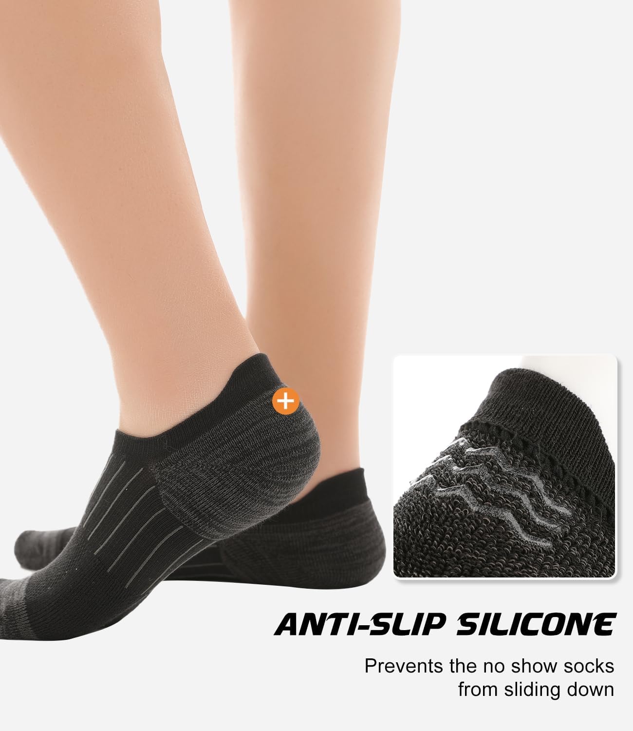 BAMBOO COOL No Show Socks Men Low Cut Ankle Short Socks for Men Casual Athletic Socks with Non Slip Grip - Image 3