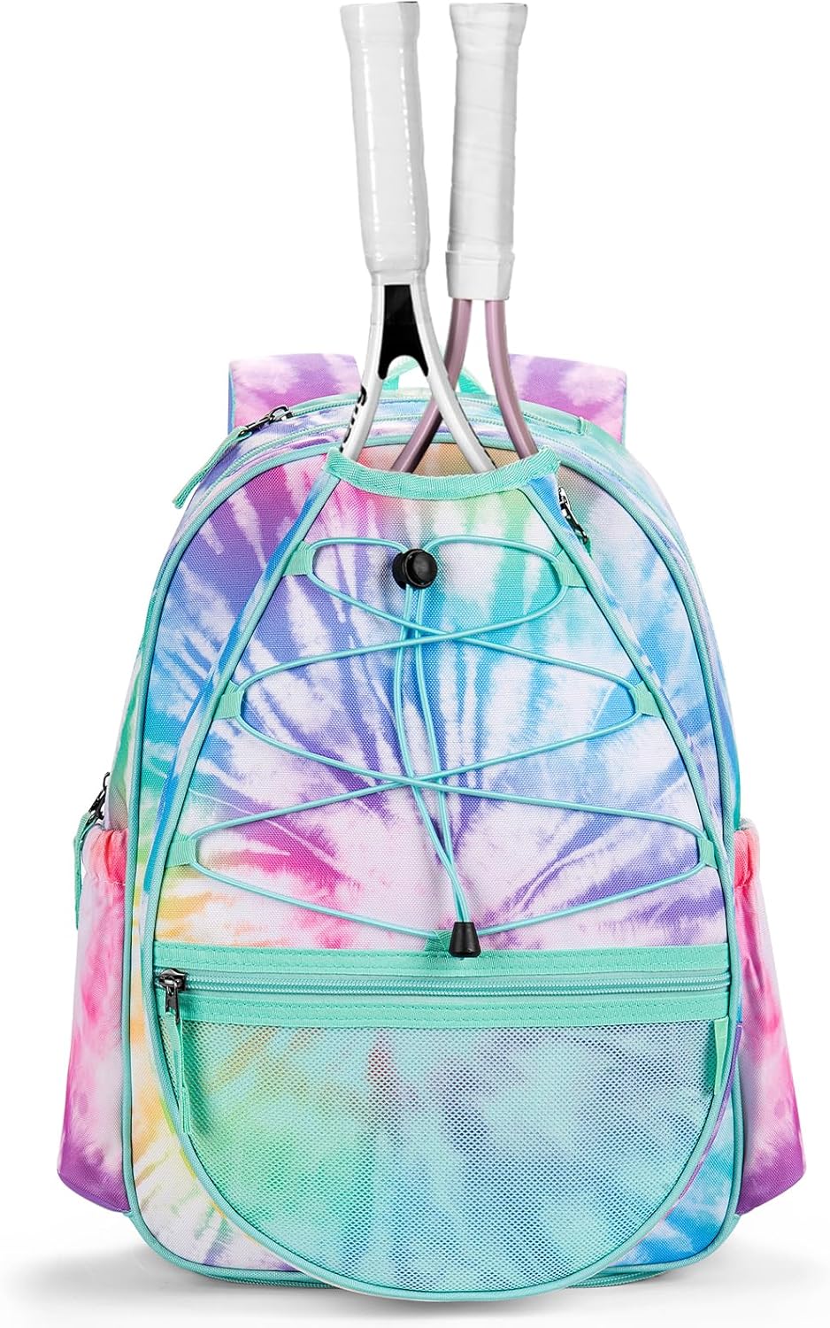 Choco Mocha Kids Tennis Bag, 16 Inch Youth & Junior Tennis Backpack with Shoe Compartment, Holds 2 Rackets (21–23 Inch)