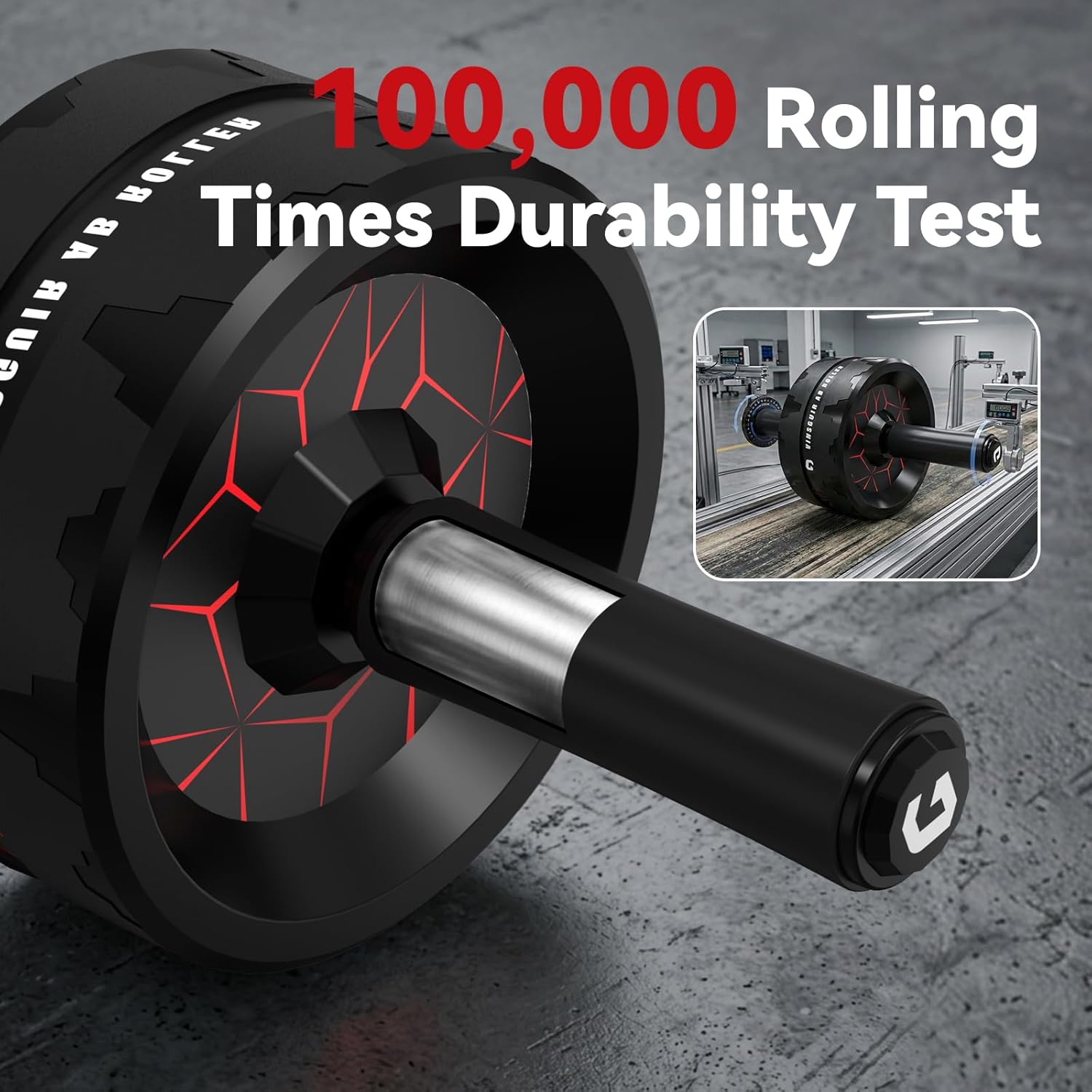 VINSGUIR Ab Roller Wheel, Abs & Core Workout Equipment for Home Gym with Knee Pad Accessories, Abdominal Wheel for Full-body Strength Training - Image 5