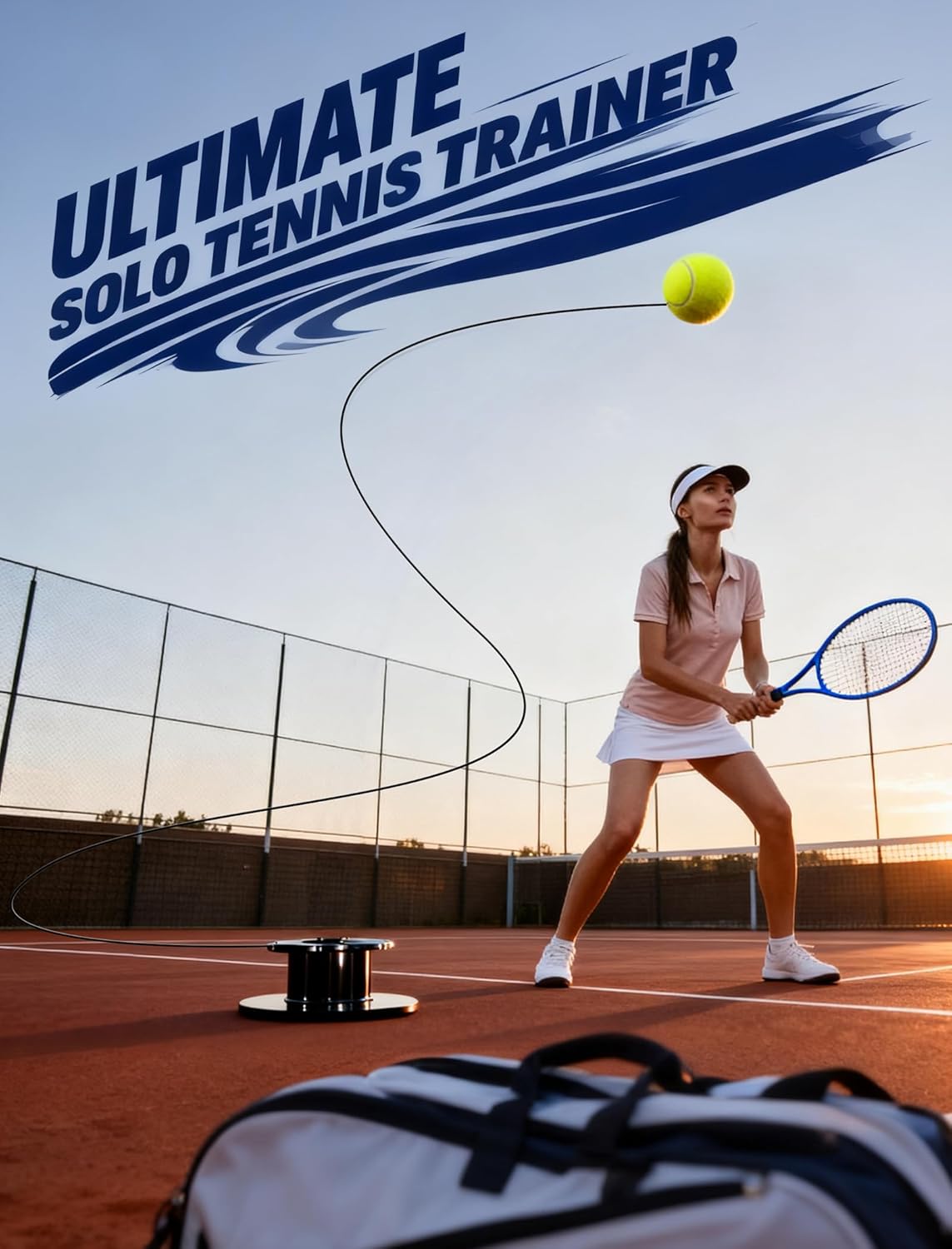 VAIIO Professional Tennis Trainer - Full Metal Portable Solo Rebounder with 3 High-Elastic String Balls, Ideal for Adults, Kids, Beginners & Advanced Players - Image 6