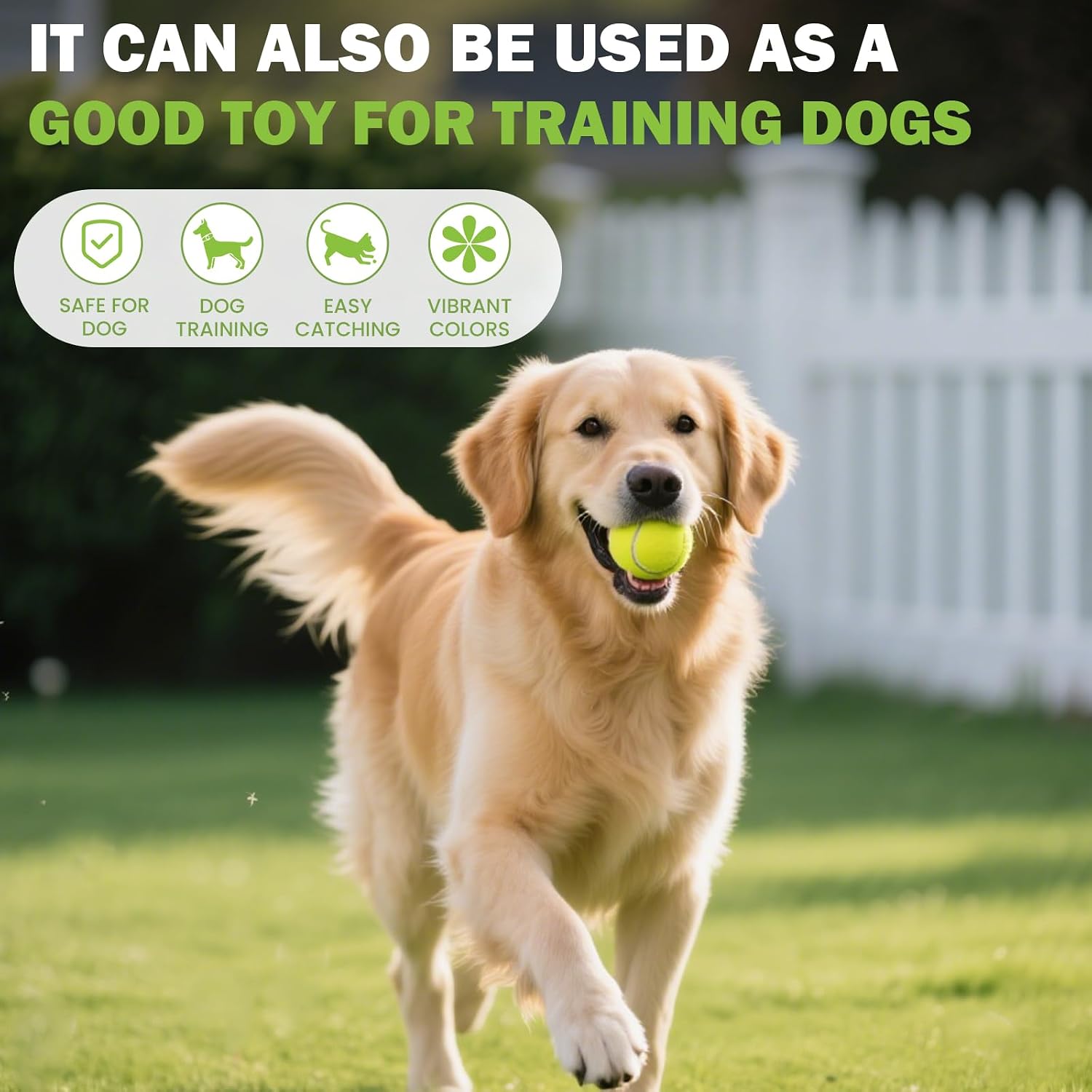 FURWEY Tennis Balls, 12/24/36/80 Pack Bulk Tennis Balls Pressureless Tennis Ball, Come with Mesh Bag for Easy Transport,Pet Dog Playing Balls, Good for Beginner Training Ball - Image 7