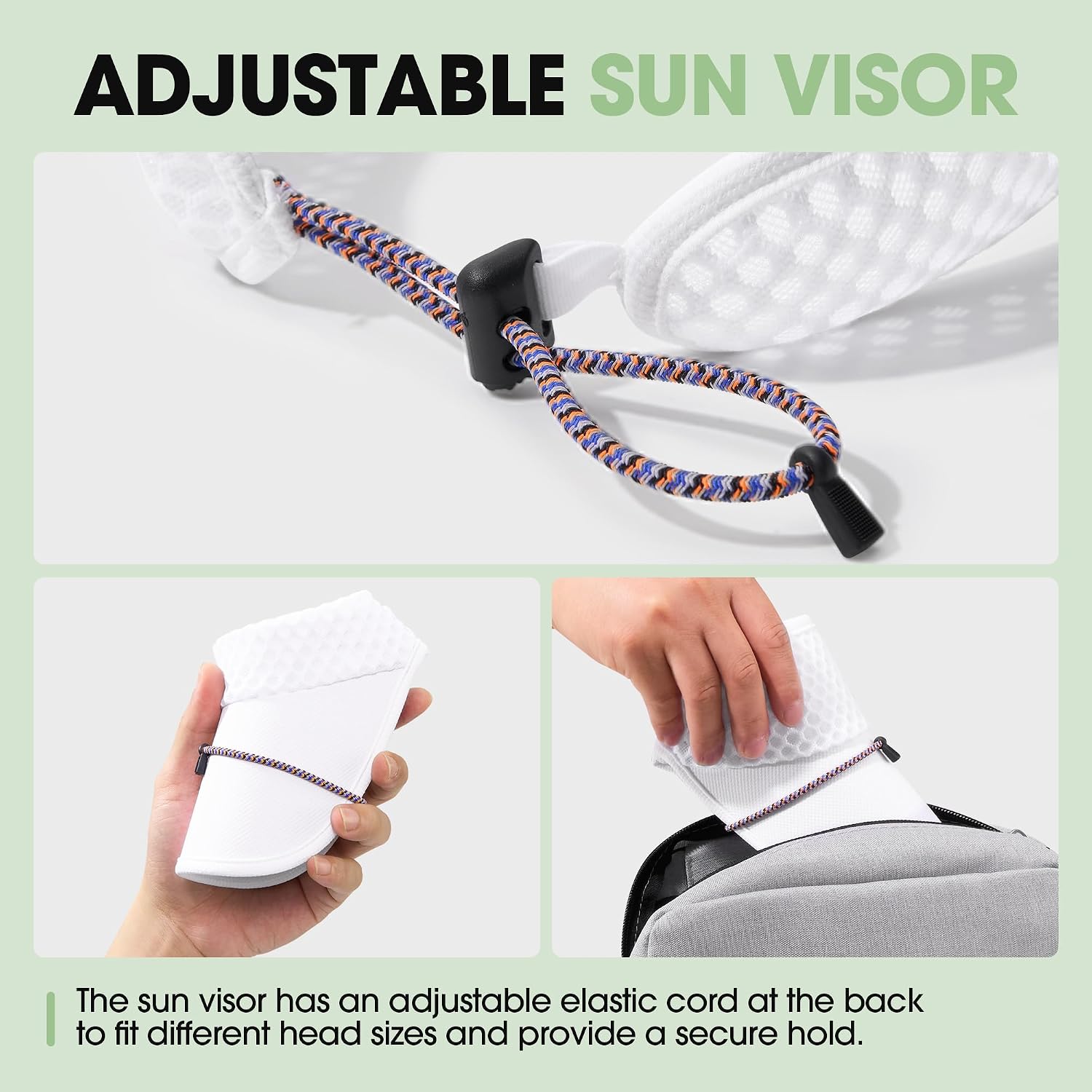 Sun Visors for Women Men Lightweight Adjustable Sun Hat Sunvisor for Golf Running Tennis - Image 6