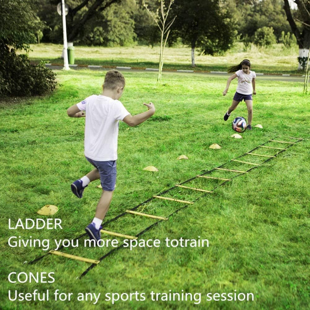 Agility Ladder, Speed Training, Soccer Agility Speed Training Equipment, 20ft Agility Ladder, 6 Soccer Cones, Running Parachute, Basketball Football Soccer Training Equipment for Kids, Youth, Adults - Image 4